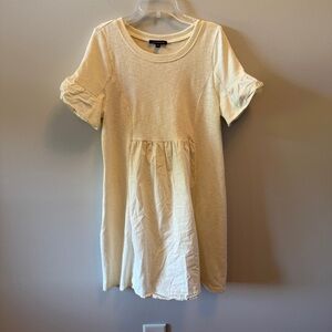 Skies Are Blue Ivory Mixed Material Dress – Women’s Small